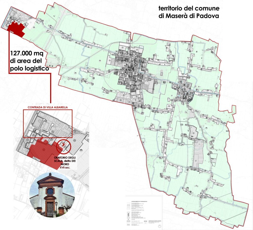 Planimetria dell'area incrementata per il polo logistico